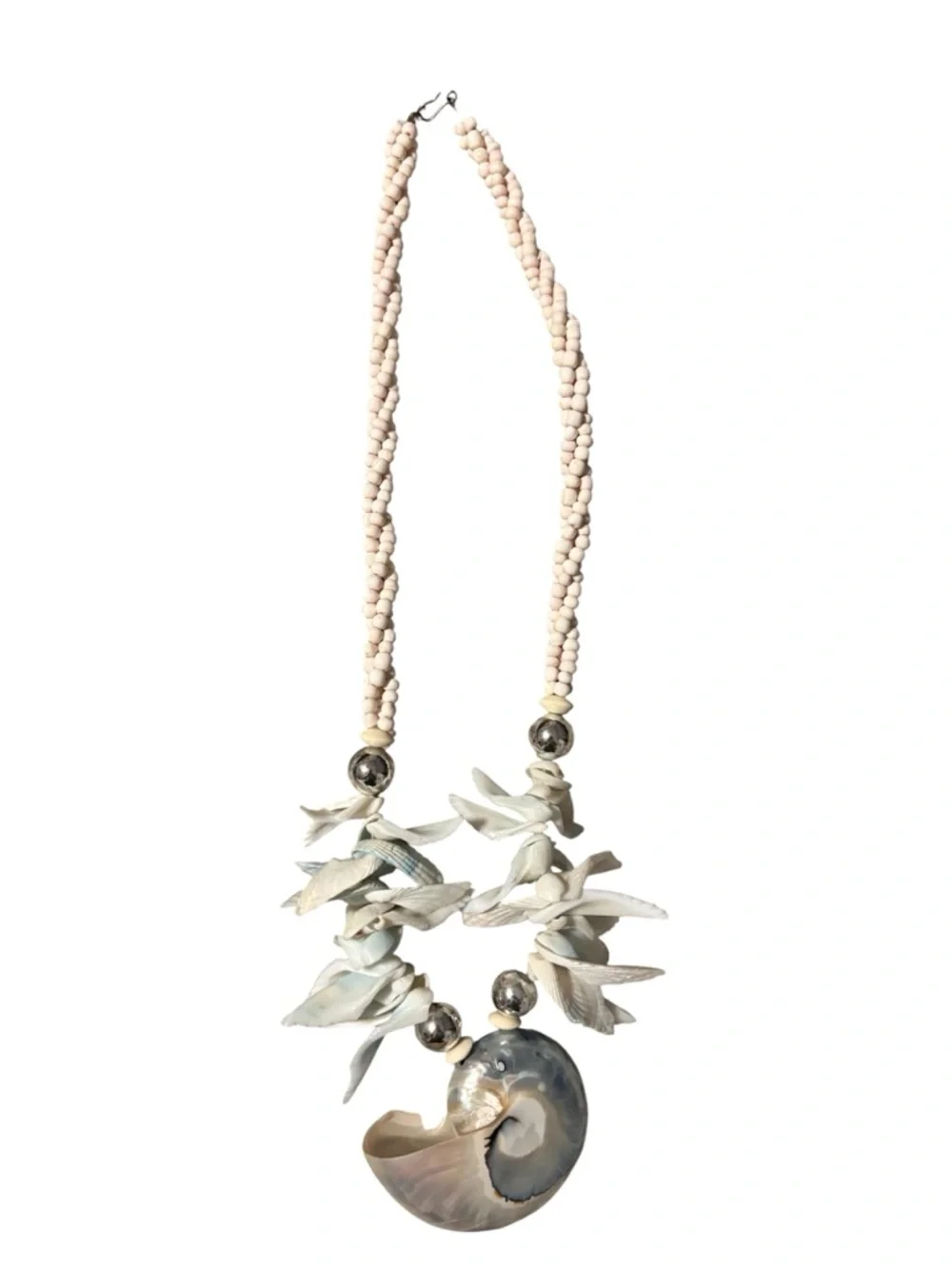 Nautilus Shell Pendant Statement Necklace - Picture 1 of 3